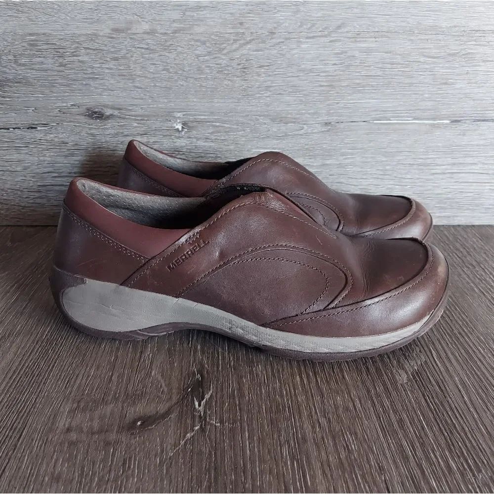 Merrell Encore Q2 Moc Brown Leather Walking Shoes 9